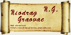 Miodrag Graovac vizit kartica